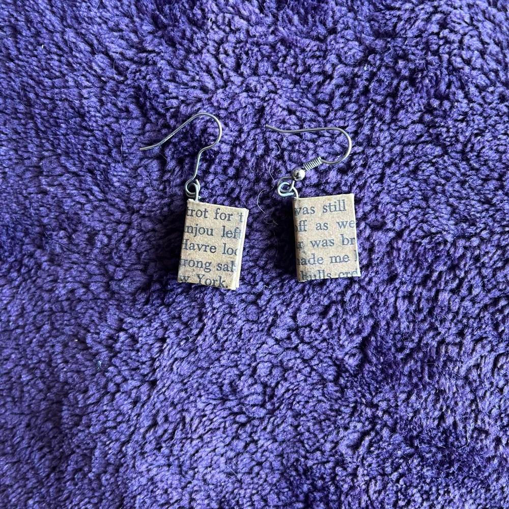 Handmade Book Earrings